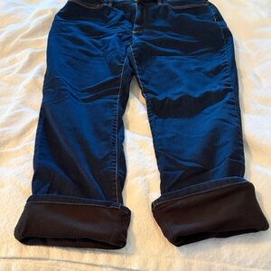 Eddie Bauer Women’s Fleece Lined High Rise Straight Leg Jeans